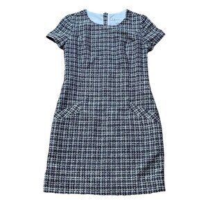 Southern Tide Multicolor Tweed Shift Fully Lined Pockets Dress Women's Size 2